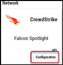 Crowdstrike Connector - Configuration Button Location
